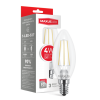 Лампа світлодіодна C37 Maxus філамент LED-537 4W 3000K 220V E14
