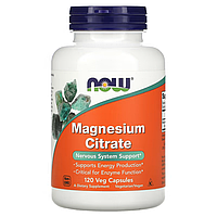 NOW Foods, Цитрат магнію, 400 мг, 120 капсул, Magnesium Citrate, 400 mg