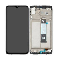 Дисплей Xiaomi Poco M3/Redmi 9T у зборі із сенсором і рамкою Power Black service orig