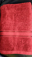 Рушник  лицевий  однотонний  Узбекистан  бордовий