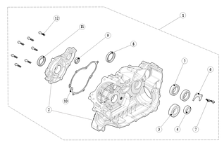 Картер двигуна (права частина) квадроцикла Segway Snarler AT6