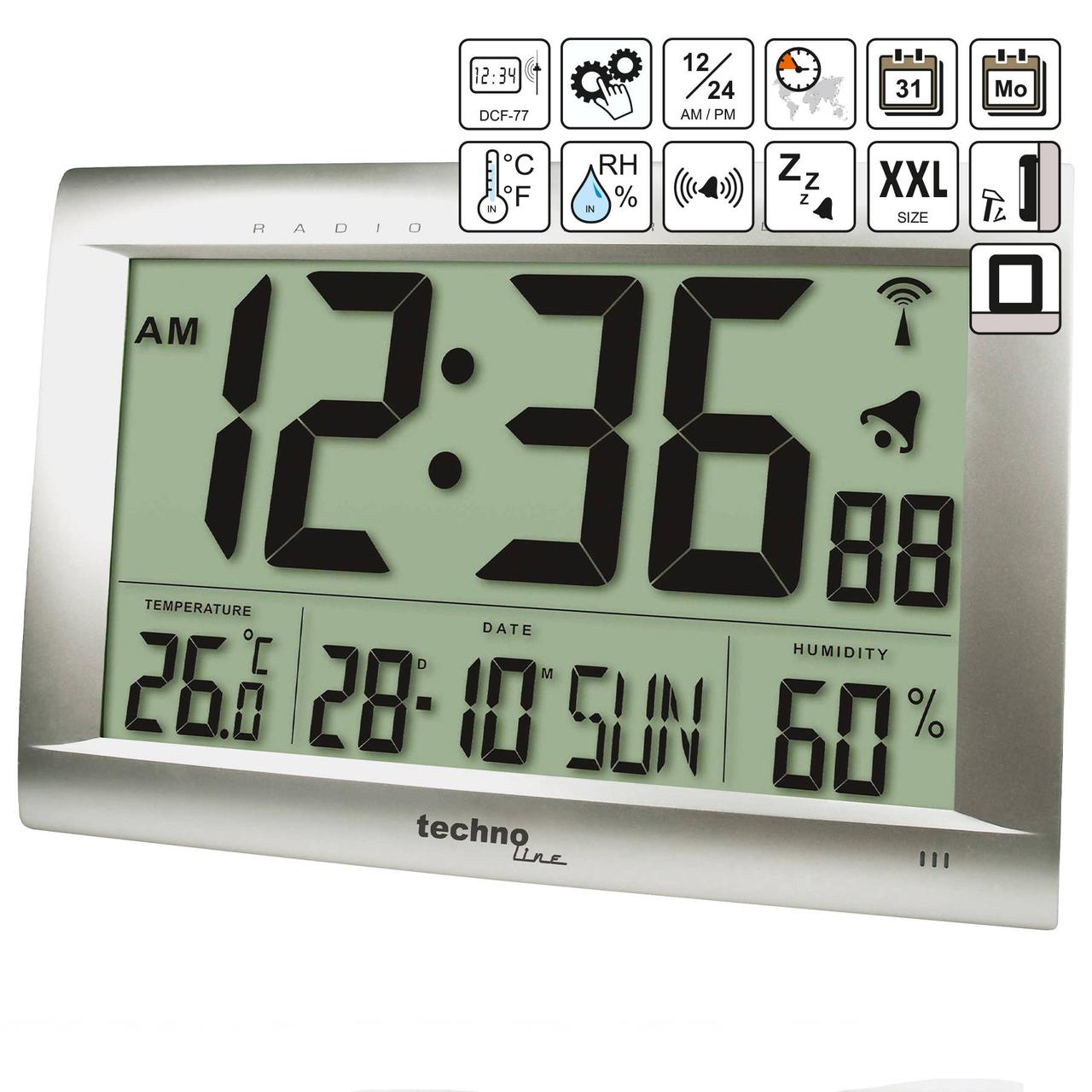 Годинник настінний Technoline WS8009 Silver (WS8009)