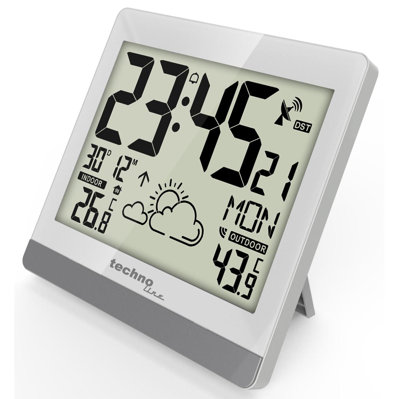 Годинник настінний з радіодатчиком Technoline WS8119 White (WS8119)