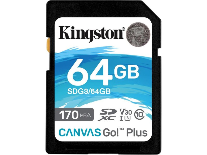 Карта пам'яті Kingston 64 GB SDXC class 10 UHS-I U3 Canvas Go! Plus SDG3/64GB