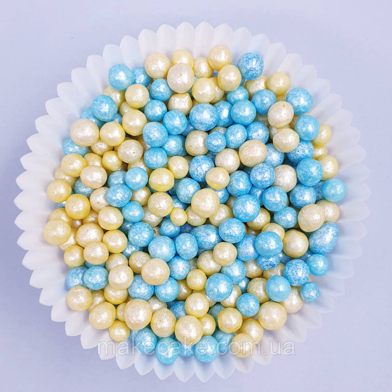 Рисові кульки глазуровані жовто-блакитні Slado 50 г (розвага), фото 1