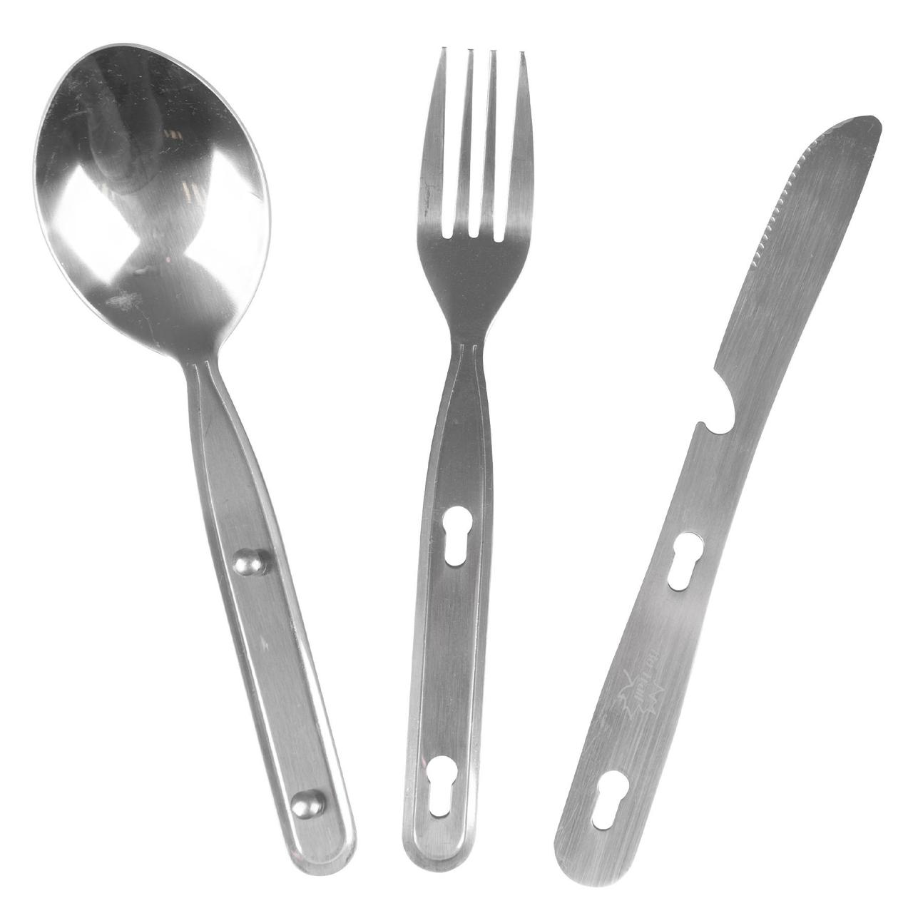 Похідний набір столових приборів Bo-Camp Case 3 Pieces 1 Person Silver (6102100)