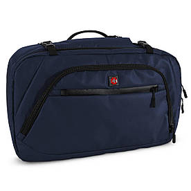 Рюкзак великий для подорожей з шлейкою як класичної сумки 28 л Swissbrand Atlantis 28 Navy