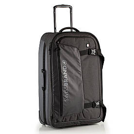 Сумка для дорожній на колесах 46 л Swissbrand Durham (M) Black