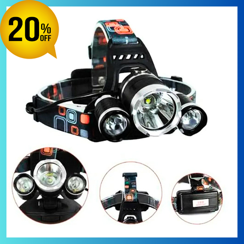 Купить Мощный налобный LED фонарь с аккумулятором Фонарик на голову на ...