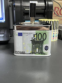 Попільничка "Юла. 100 Євро", квадратна, металева подарунок сувенір