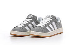 Чоловічі кросівки Adidas Campus Grey White HQ8707, фото 3