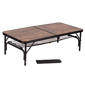 Стіл кемпінговий алюмінієвий Bo-Camp Greene 120x60 cm Black/Wood look (1404210)