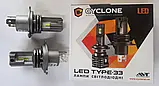 Лампи LED Cyclone H4 type-33 5000k 4600 Lm, фото 4