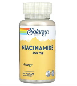 Solaray Нікотинамід 500 мг 100 капсул з оболонкою з інгредієнтів рослинного походження