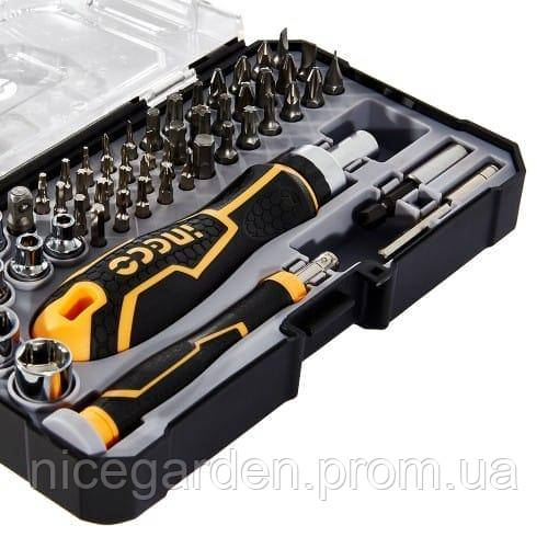 Купить Отвертка с набором насадок и головок 55 шт. INGCO, цена 690 ...