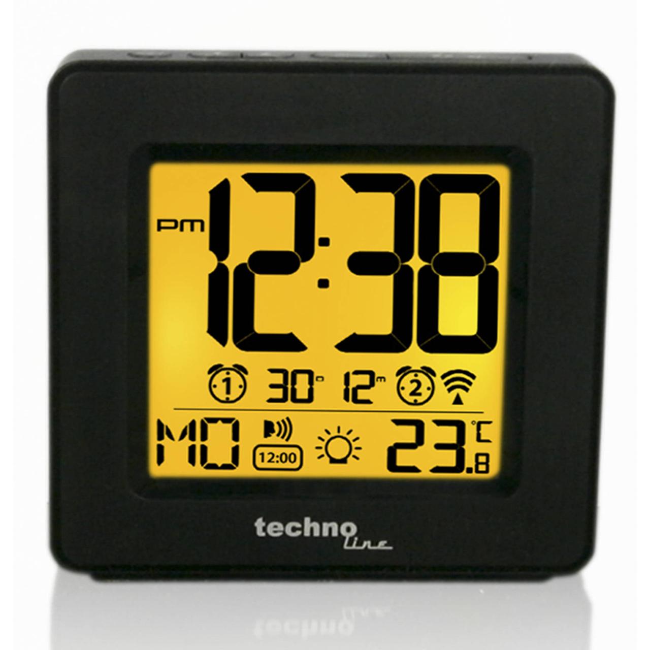 Будильник настільний Technoline WT330 Black (WT330)Годинник, Календар, Термометр