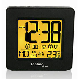 Будильник настільний Technoline WT330 Black (WT330)Годинник, Календар, Термометр