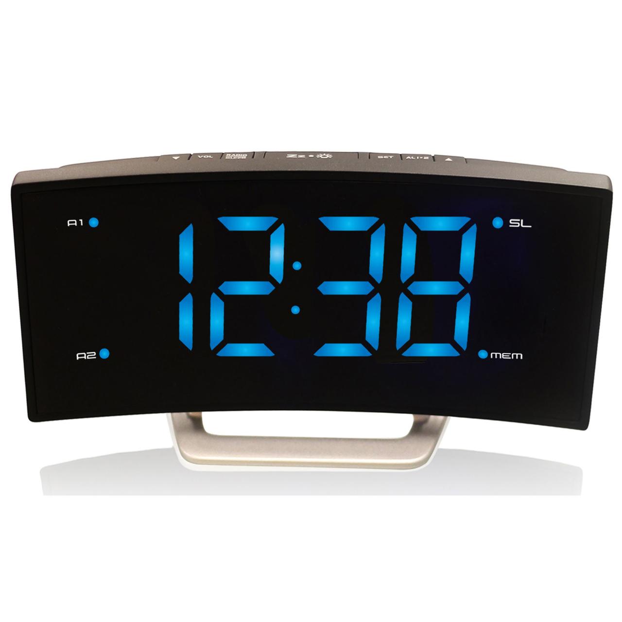Радіо-годинник настільний Technoline WT460 Blue LED Black/Silver (WT460 blaue LED)Будильник,радіо,часи