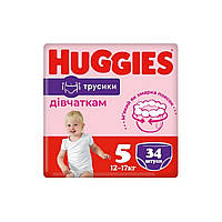 Подгузники-трусики детские Huggies Pants Girl №5 (12-17кг) 34 шт