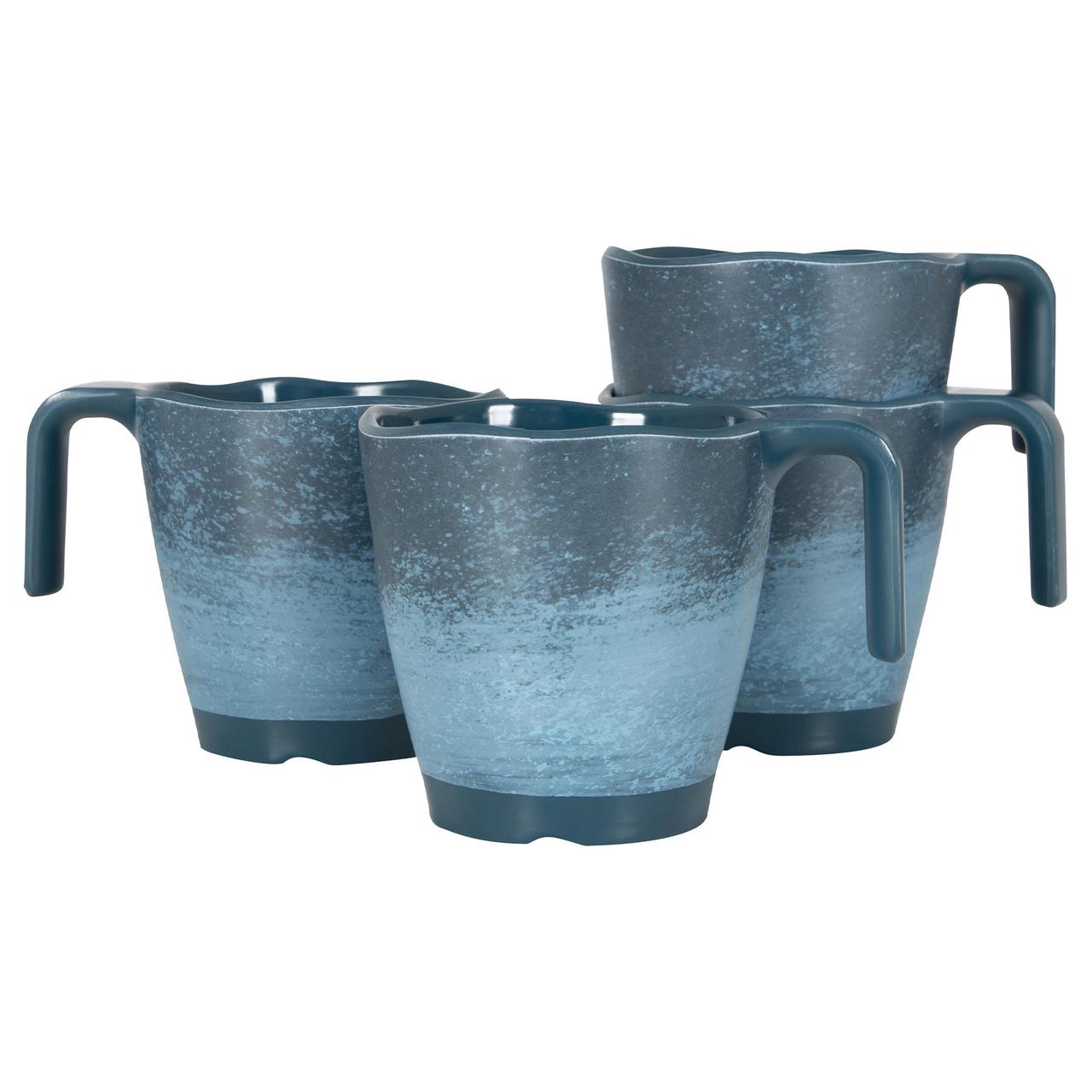 Набір чашок ударостійких 300 мл Gimex Mug Stone 4 Pieces 4 Person Dark Blue