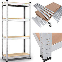 Стелаж для зберігання 160х80х30 4 полиці МДФ/ДСП 175 кг/полиця БМ-1 поличка оцинкована в офіс кімнату бу