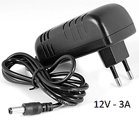 Мережевий адаптер блок живлення AC/DC Adapter Input AC 100-240V Output DC 12V 3A EU