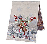 Доріжка раннер на стіл Новорічна 37x100 см., гобелен, фото 7