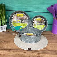 Набір круглих форм для випікання 3 штуки Maestro MR-1125-S Форма для випікання кексів зі знімним дном