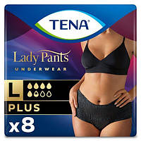 Урологічні труси Tena Lady Pants Plus для жінок Large 8 шт Black