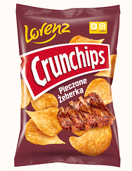 Чіпси Crunchips смачні та ароматні зі смаком свинних реберець 140г TM Lorenz Польща