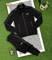 Мужской спортивный костюм Armani черный, демисезонный брендовый спорт костюм Армани люкс качество fms