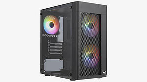 Корпус ATX AeroCool Hexform-G-BK-v2 (ACCX-PV38002.11) Black+ VX Plus 500 500W 2*USB2.0 1*USB3.0  чёрный новый