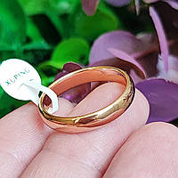 Обручка класична 4мм xuping розміри:16,17,18,19,20,22,23,24 медичне золото позолота 18К 8320