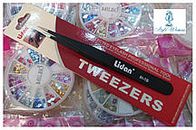 Пінцет Lidan прямий для нарощування вій прямий лідад