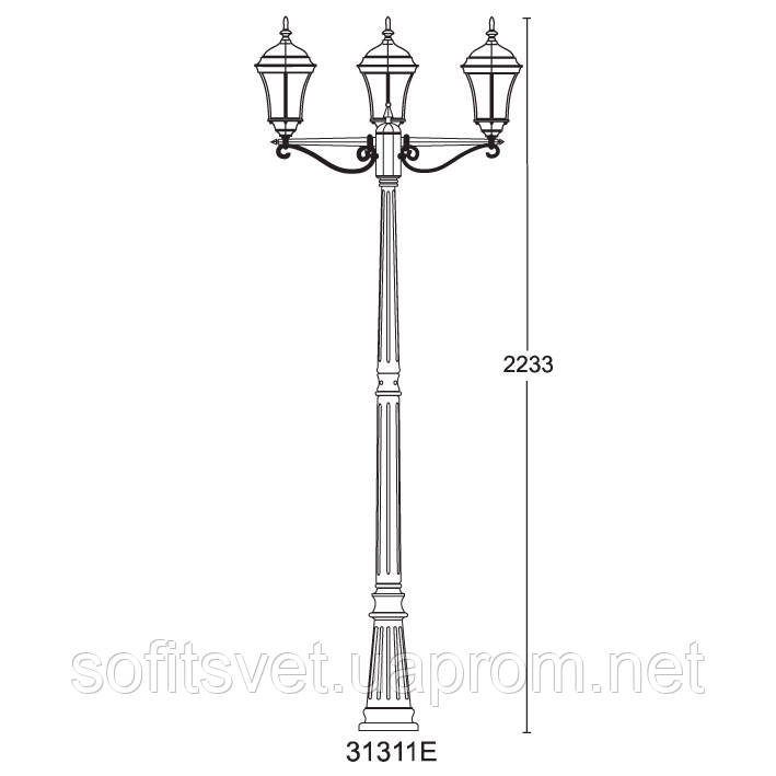 Светильник уличный столбик Dallas I QMT 31311E Lusterlicht - фото 3 - id-p344567123