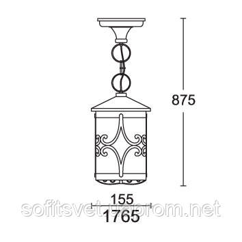 Светильник уличный подвесной Cordoba III 1765 Lusterlicht - фото 3 - id-p344567130