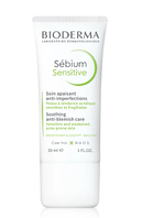 Зволожуючий та заспокоюючий крем Bioderma Sebium Sensitive для шкіри висушеної та подразненої лікуванням акне, 30мл