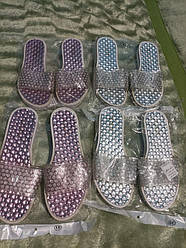 STTOPA Размеры 37,38. Шльопанці підліткові для дівчинки рожеві, срібло