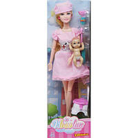 Кукла "Медсестра" с ребенком (в розовом платье)