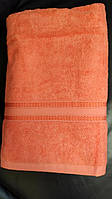 Рушник банний однотонний 70х140см  Узбекистан персик