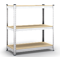 Стеллаж 90х80х40 3 полки с дерева 200 кг полка оцинкованный полочный стол - тумба купити стелажі
