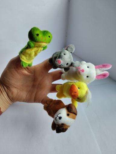 Мягкая игрушка на палец, животные, пальчиковый кукольный театр, набор 10 штук - фото 6 - id-p1963673141