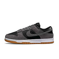 Кросівки Nike SB Dunk Low Grey Suede Black, Чоловічі кросівки, Найк Данк