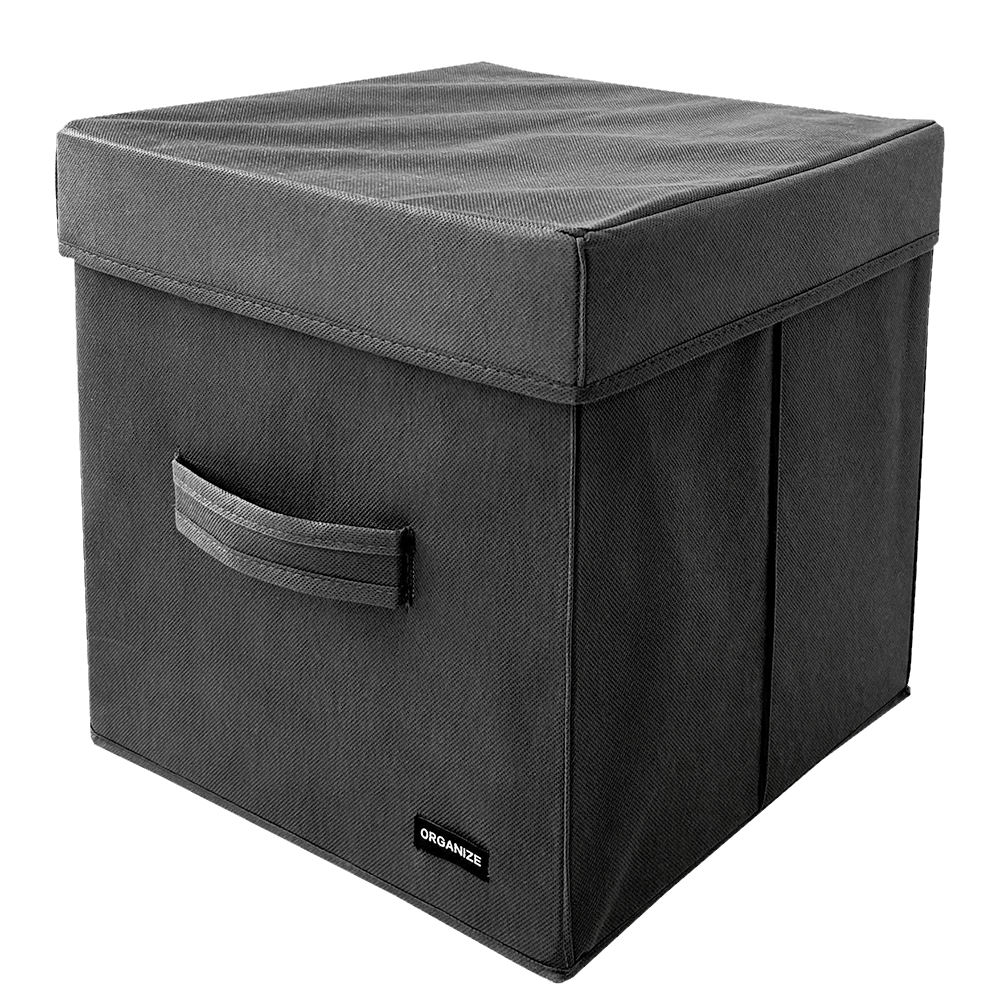 Ящик із кришкою 30x30x30 см ORGANIZE (сірий)