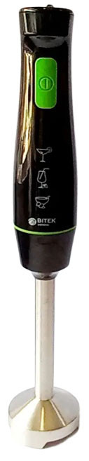 Заглибний блендер Bitek BT-303G кухонний подрібнювач 800 Вт Чорний
