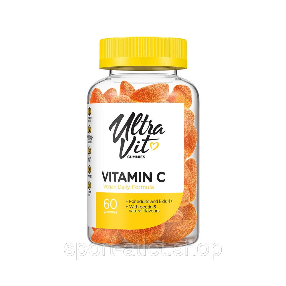 Вітаміни та мінерали VPLab UltraVit Vitamin C, 60 желейок, ТЕРМІН 11.23