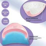 Набір для манікюру фрезер для манікюру 20 Вт Lina 2000 + лампа манікюрна SunOne 48 Вт Led-Uv) з лаком у подарунок, фото 4