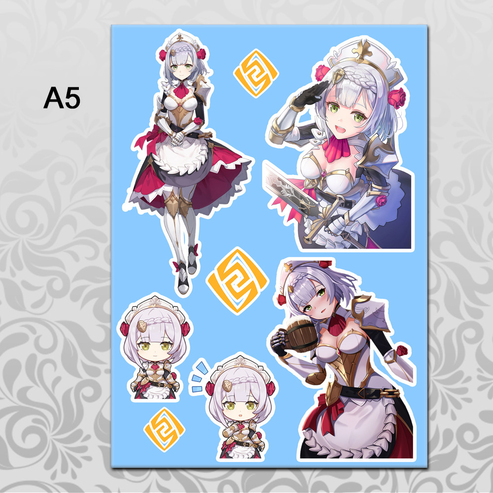 Стікери А5 Genshin Impact без порізки 46 Ноель, фото 1