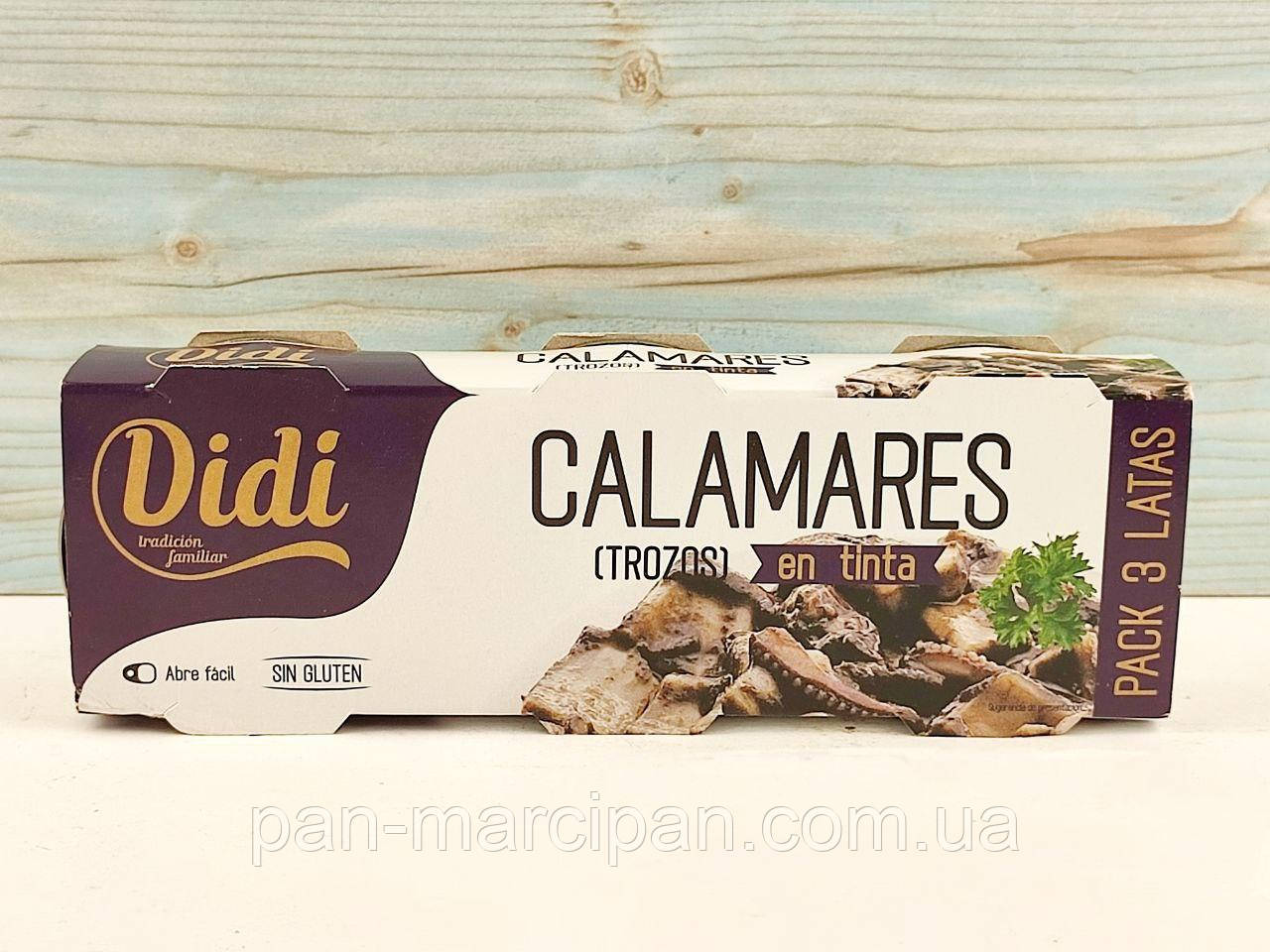 Кальмари у власному чорнилі Didi Calamares En Su Tinta 3 шт. по 80 г (Іспанія), фото 1