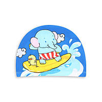 Тканевая шапочка для плавания для детей от 0.7-3 лет, универсальная синего цвета CP-13 A_2 №2